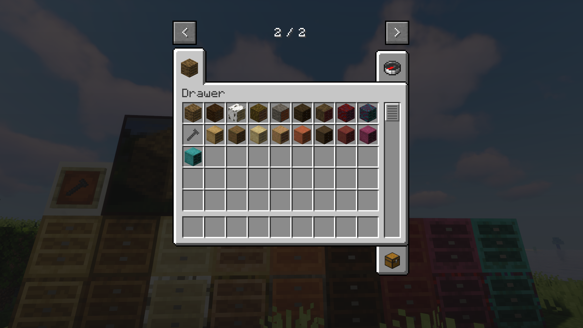 Toms simple storage mod 1.20 1. Комод майнкрафт. Barrel Drawers Mod.