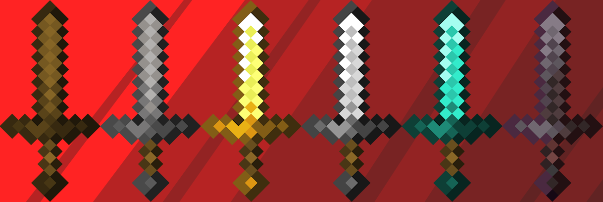 Swords before the renaming/without the resourcepack on