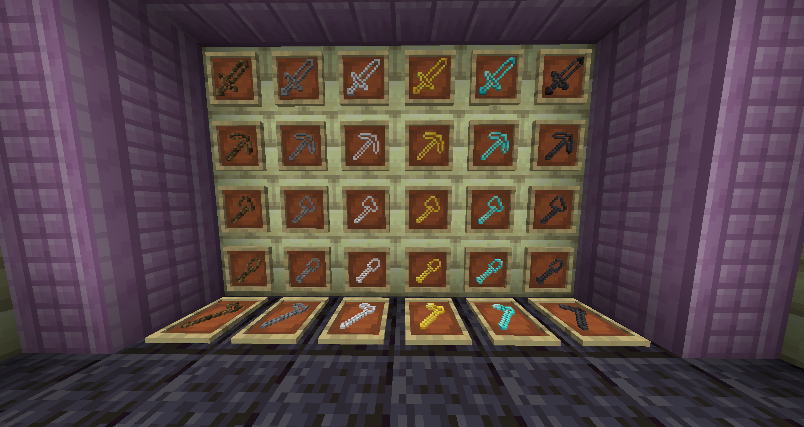 Tools in item frames